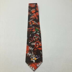 Looney Tunes NFL 4" in. Necktie Orange Molto 1993 Football Vintage